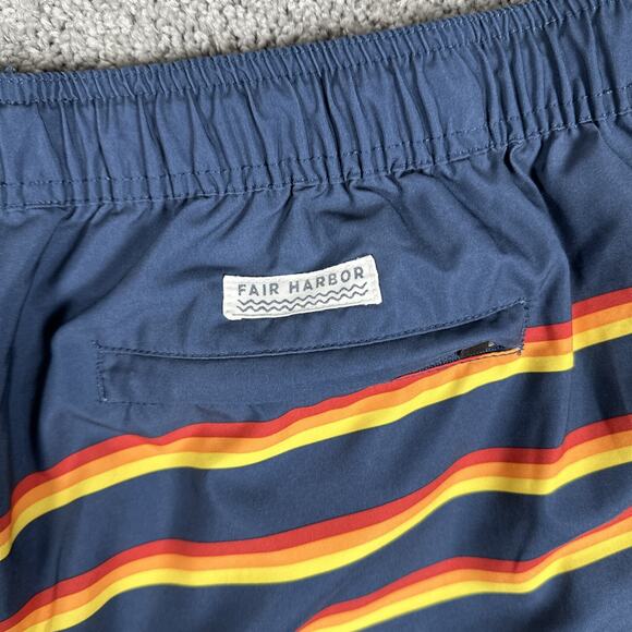 Fair Harbor Swim Trunks Men’s 3XL The Anchor Rainbow 3 Stripe Hybrid Shorts - Picture 11 of 12